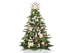 LAALU.cz Okrašeno umetno božično drevo s 136 okraski ELEGANCE NATURE 240 cm drevo s stojalom in božičnimi okraski