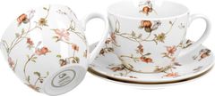 Duo Set 2 skodelic + krožnika Safa, 250 ml porcelan, darilna embalaža, 4135