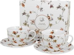 Duo Set 2 skodelic + krožnika Safa, 250 ml porcelan, darilna embalaža, 4135
