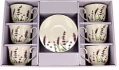 Duo Set 6 skodelic + krožniki Sivka, 250 ml, porcelan, darilna embalaža, 6671