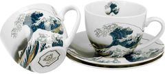 Duo Set 2 skodelic + krožnika Veliki val, 280 ml porcelan, darilna embalaža, 2307