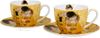 Duo Set 2 skodelic + krožnika Klimt Poljub, 250 ml porcelan, darilna embalaža, 3519