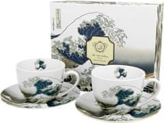 Duo Set 2 skodelic + krožnika Veliki val, 280 ml porcelan, darilna embalaža, 2307