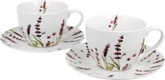 Duo Set 2 skodelic + krožnika Sivka, 280 ml porcelan, darilna embalaža, 8409