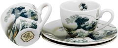 Duo Set 2 skodelic + krožnika Veliki val, 110 ml porcelan, darilna embalaža, 5216