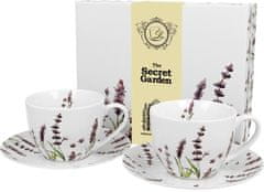 Duo Set 2 skodelic + krožnika Sivka, 280 ml porcelan, darilna embalaža, 8409