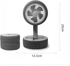Luniks Zložljiv ventilator v obliki pnevmatike z lučko