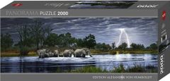 Heye Panoramska sestavljanka Elephant herd (Bocvana) 2000 kosov