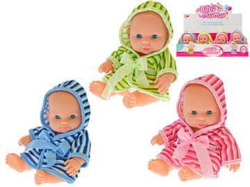 Difuzed Otroško trdo telo 20 cm v kopalnem plašču - mešanica barv (modra, zelena, roza)