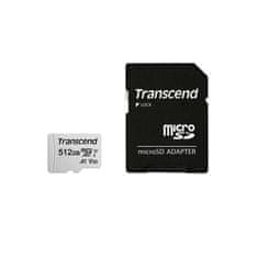 Transcend Pomnilniška kartica microSDXC 300S UHS-I U3 V30 A1 (razred 10) 512 GB (z adapterjem), 95 MB/s R, 40 MB/s W