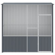 Vidaxl Ptičja kletka antracitna 215x78x200 cm pocinkano jeklo