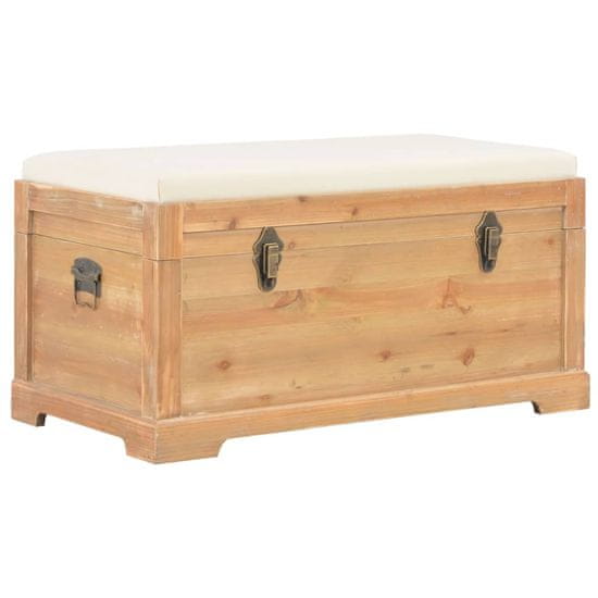 Vidaxl Skrinja za shranjevanje z blazino 80x40x40 cm MDF
