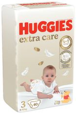 4x HUGGIES Extra Care 3 plenice za enkratno uporabo (6-10 kg) 40 kosov