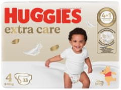 4x HUGGIES Extra Care 4 plenice za enkratno uporabo (8-14 kg) 33 kosov