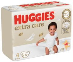 4x HUGGIES Extra Care 4 plenice za enkratno uporabo (8-14 kg) 33 kosov