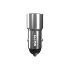 DUDAO Avtomobilski polnilnik USB USB-C PD QC 22,5 W siv