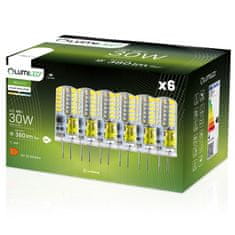 LUMILED 6x LED žarnica 12V G4 CAPSULE 4W = 30W 380lm 4000K Nevtralno bela 360°