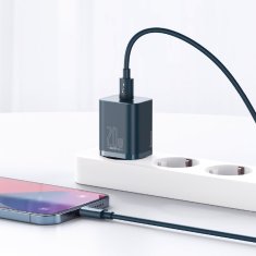 BASEUS Super Si 1C hitri polnilnik USB-C 20 W Power Delivery modri