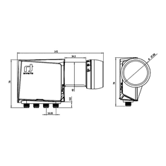 Inverto LNB quad ULTRA HD z ojačevalcem