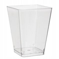 Northix Kvadratne plastične skodelice - 120 ml - 50 kos 
