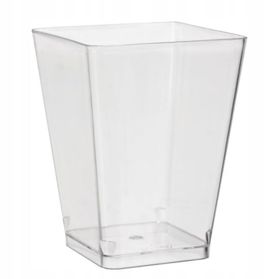 Northix Kvadratne plastične skodelice - 120 ml - 50 kos