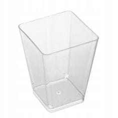 Northix Kvadratne plastične skodelice - 120 ml - 50 kos 