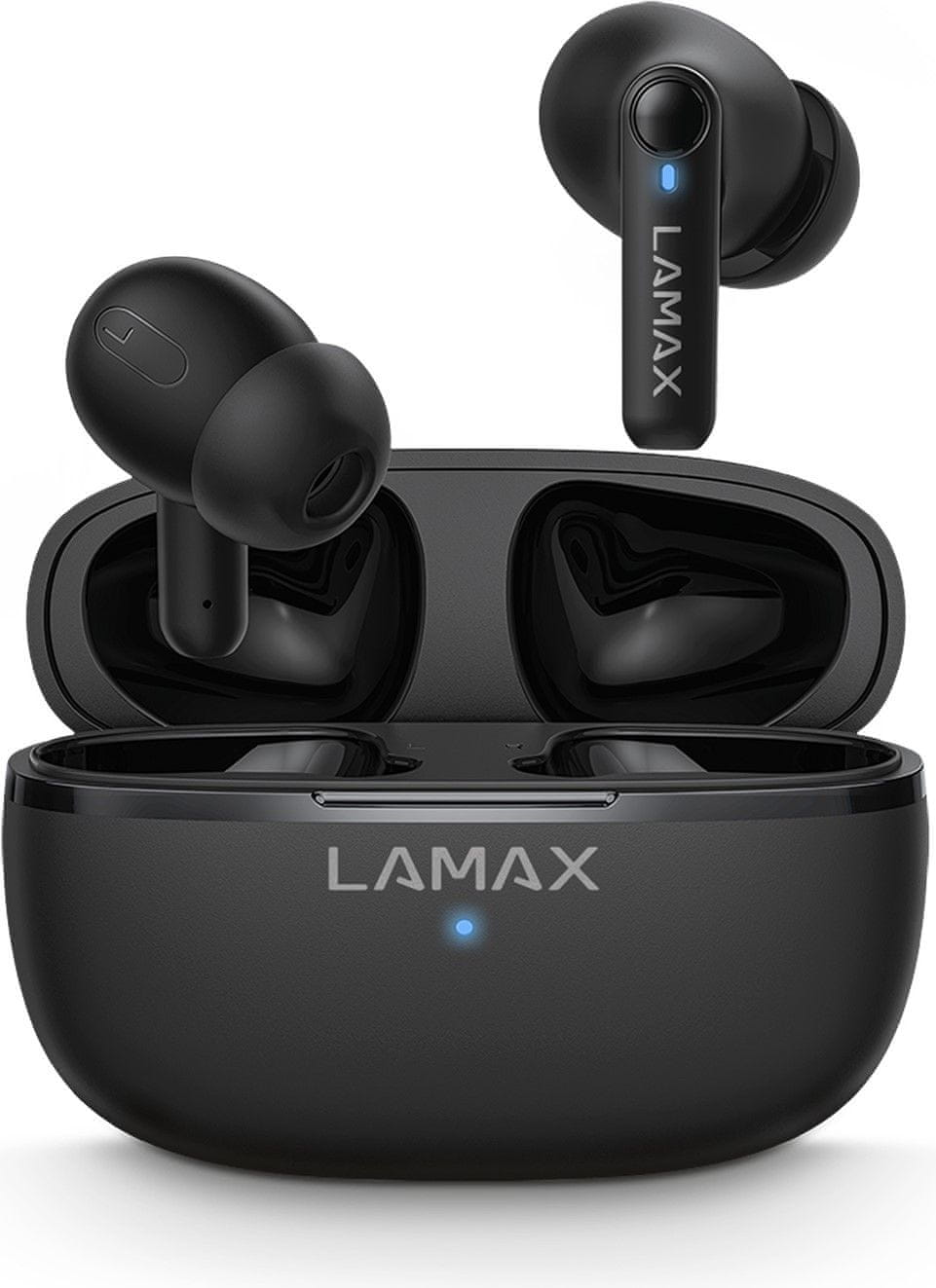  brezžične slušalke Bluetooth lamax clips1 brez izkrivljanja zvoka udobna konstrukcija zaprti mikrofon za glasovni pomočnik za prostoročno upravljanje z dolgo življenjsko dobo na dotik 