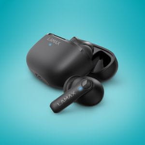  brezžične slušalke Bluetooth lamax clips1 brez izkrivljanja zvoka udobna konstrukcija zaprti mikrofon za glasovni pomočnik za prostoročno upravljanje z dolgo življenjsko dobo na dotik