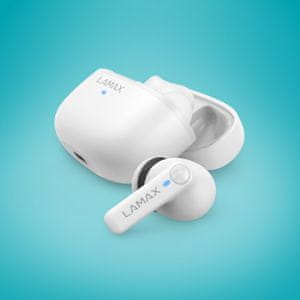  brezžične slušalke Bluetooth lamax clips1 brez izkrivljanja zvoka udobna konstrukcija zaprti mikrofon za glasovni pomočnik za prostoročno upravljanje z dolgo življenjsko dobo na dotik
