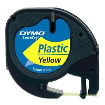 Dymo 59423 (S0721620) 12mm x 4m črno na rumeno, etikete