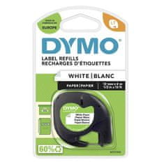 Dymo 59421 (S0721510) 12mm x 4m črno na belo, etikete