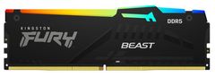 Kingston Fury Beast RGB pomnilnik (RAM), 16 GB, DDR5, 4800 MHz, CL38, DIMM (KF548C38BBA-16)