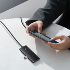 BASEUS BASEUS LITE SERIES HUB ADAPTER USB TYPE C - 4X USB 3.0 1M ČRN (WKQX030401)