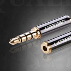 Ugreen Adapter za prehod avdio jack 3,5 mm moški na jack 2,5 mm ženski črn