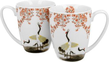 Duo Set 2 skodelic Žerjav, 360 ml, porcelan, v darilni embalaži, 5247