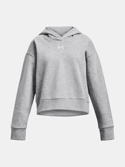 Under Armour Pulover UA Rival Fleece Crop Hoodie-GRY