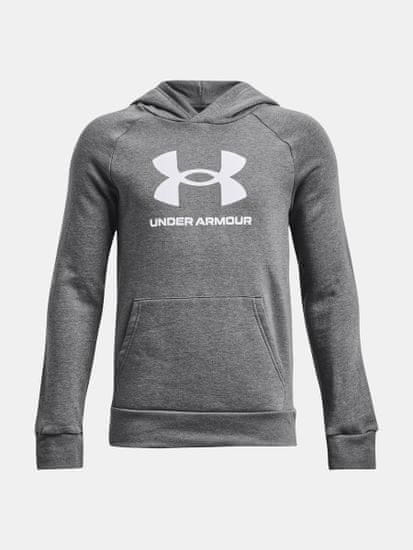 Under Armour Pulover UA Rival Fleece BL Hoodie-GRY