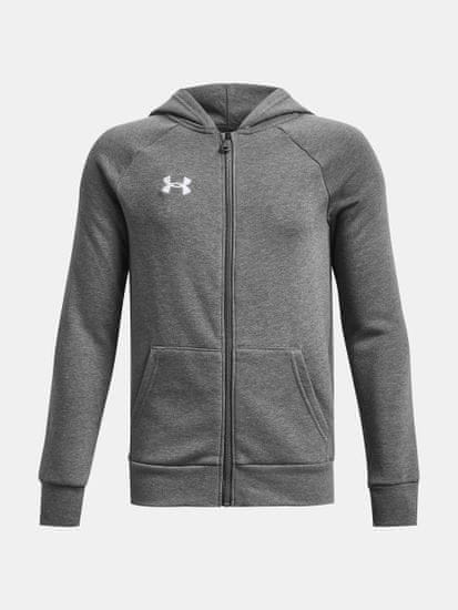 Under Armour Pulover UA Rival Fleece FZ Hoodie-GRY