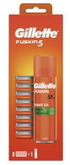 Gillette Fusion5 brivni nastavki, 8 kosov + Fusion5 Ultra Sensitive 200 ml