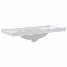 Vidaxl Kopalniški umivalnik bel 100x48x23 cm pravokoten keramičen