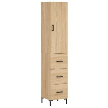 Vidaxl Visoka omara sonoma hrast 34,5x34x180 cm inženirski les
