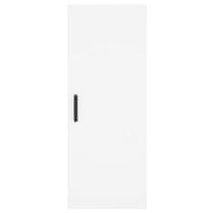 Vidaxl Visoka omara bela 34,5x34x180 cm inženirski les