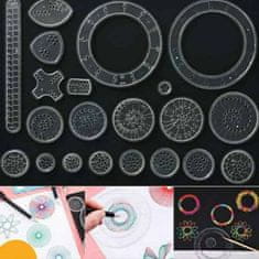 JOJOY® 27-delni set za risanje z geometrijskimi spirografi | SPIROART