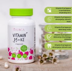 MALINCA Vitamin D3 + K2 kapsule, 60/1
