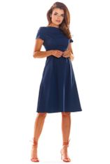 Ženska mini obleka Sagrewel A282 tmavo modrá S