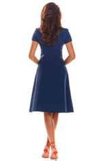 Ženska mini obleka Sagrewel A282 tmavo modrá S