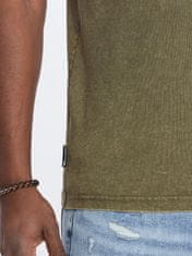OMBRE Moška majica s kratkimi rokavi Phenus olivno S