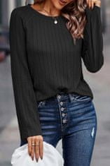 OMG! Ženska majica z dolgimi rokavi Teirddhin črna S