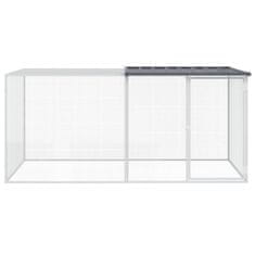 Vidaxl Kokošnjak s streho antracit 203x98x90 cm pocinkano jeklo