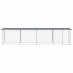 Vidaxl Kokošnjak s streho antracitna 403x98x90 cm pocinkano jeklo
